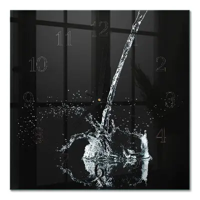 Decoratieve glazen klok vierkant Water