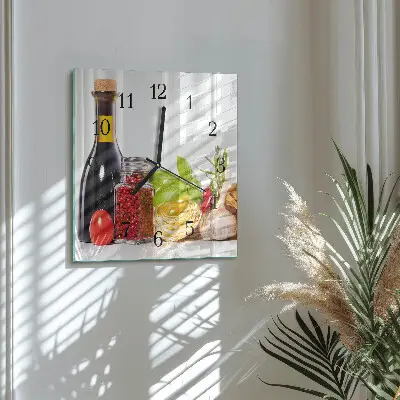 Vierkante glas klok Pasta