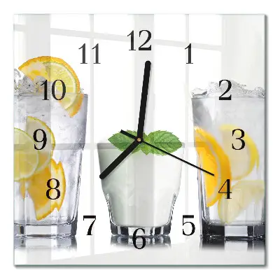 Moderne wandklok glas vierkant Citrus