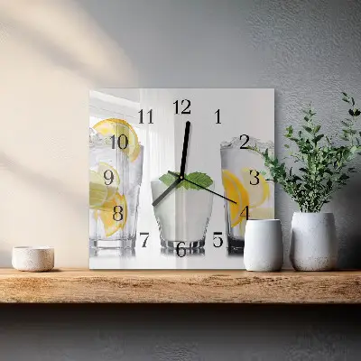 Moderne wandklok glas vierkant Citrus
