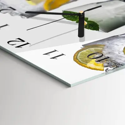 Moderne wandklok glas vierkant Citrus