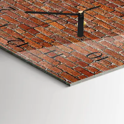 Decoratieve glazen klok vierkant Baksteen
