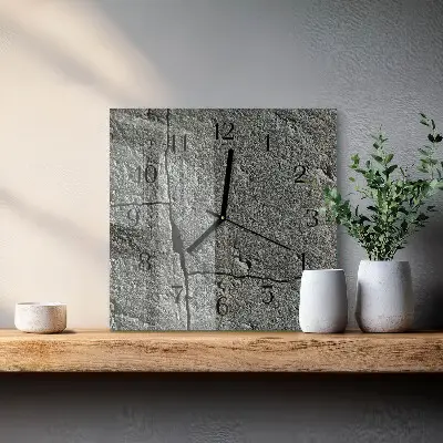 Vierkante glas klok Natuursteen
