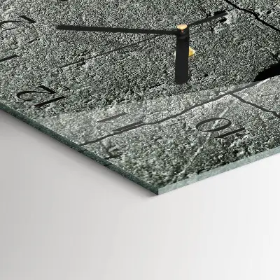 Vierkante glas klok Natuursteen
