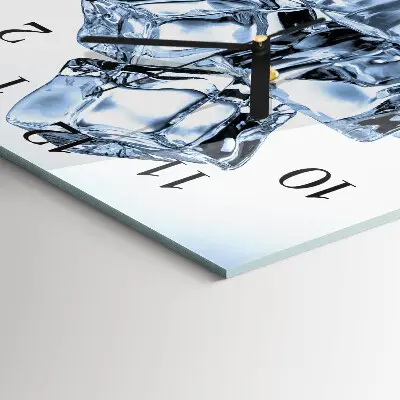 Moderne wandklok glas vierkant Ijs