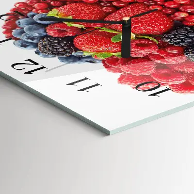 Vierkante glas klok Fruit