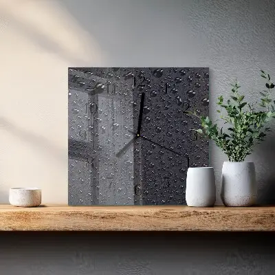 Decoratieve glazen klok vierkant Druppels
