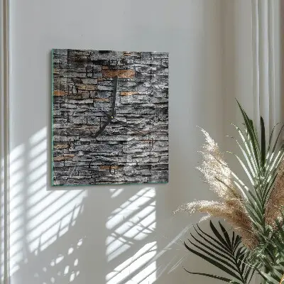 Moderne wandklok glas vierkant Klinker