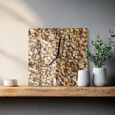Decoratieve glazen klok vierkant Grind