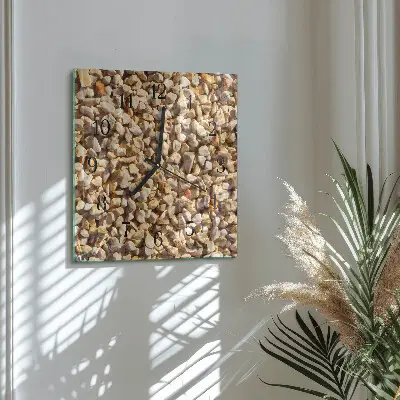 Decoratieve glazen klok vierkant Grind