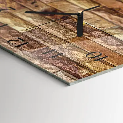 Decoratieve glazen klok vierkant Baksteen