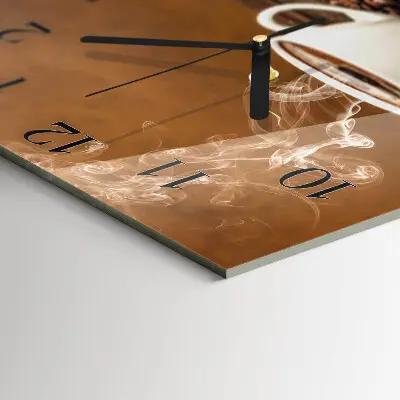 Decoratieve glazen klok vierkant Koffie