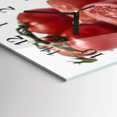 Decoratieve glazen klok vierkant Tomaten
