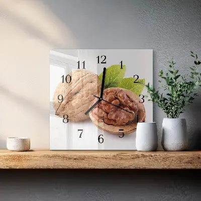 Vierkante glas klok Moer