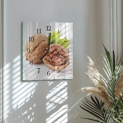 Vierkante glas klok Moer