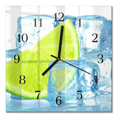 Decoratieve glazen klok vierkant Limoenijs