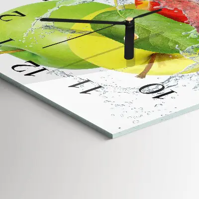 Decoratieve glazen klok vierkant Appel