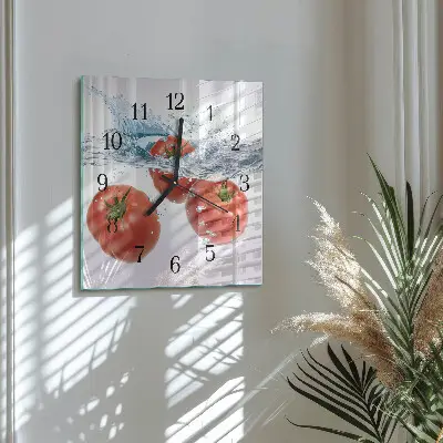 Decoratieve glazen klok vierkant Tomaten
