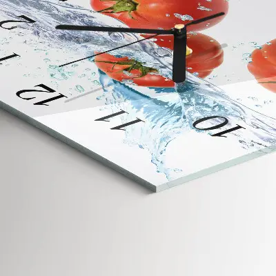 Decoratieve glazen klok vierkant Tomaten
