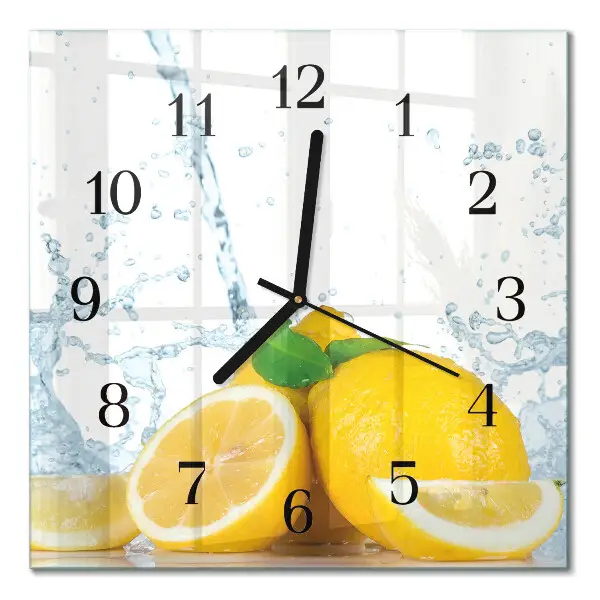 Moderne wandklok glas vierkant Citrus