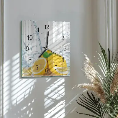 Moderne wandklok glas vierkant Citrus
