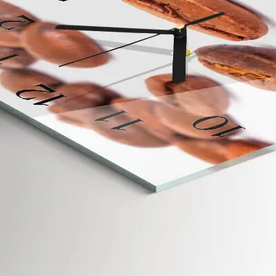Vierkante glas klok Koffiebonen