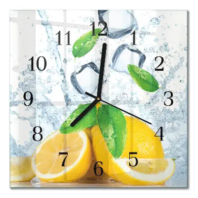 Moderne wandklok glas vierkant Citrus