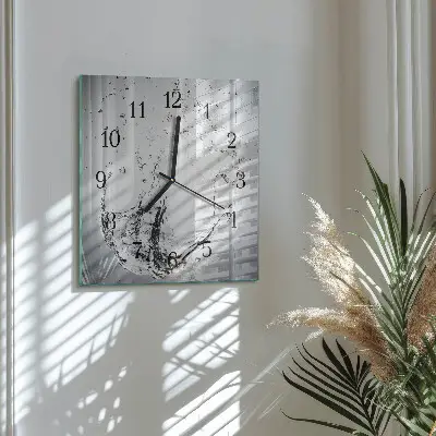 Decoratieve glazen klok vierkant Water
