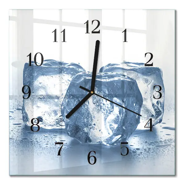 Vierkante glas klok Ijs