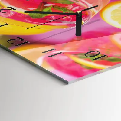 Decoratieve glazen klok vierkant Citrus
