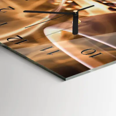 Decoratieve glazen klok vierkant Koffie