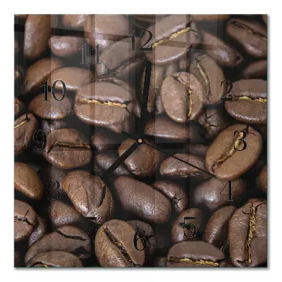 Vierkante glas klok Koffie