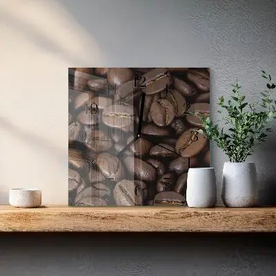 Vierkante glas klok Koffie