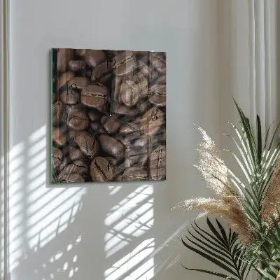 Vierkante glas klok Koffie