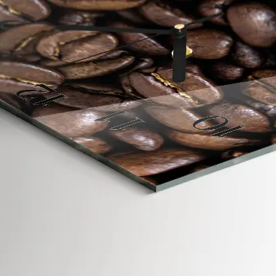 Vierkante glas klok Koffie