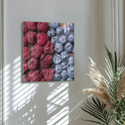 Decoratieve glazen klok vierkant Bosvruchten