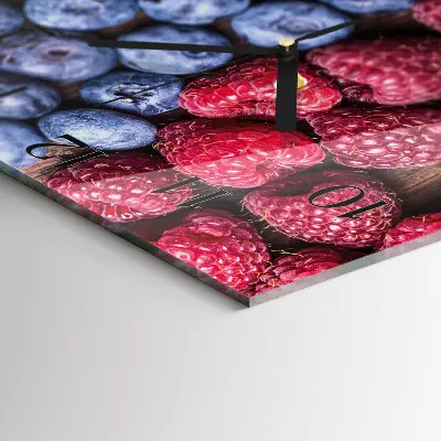 Decoratieve glazen klok vierkant Bosvruchten