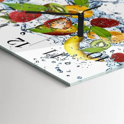 Vierkante glazen klok Fruitwater