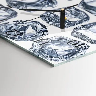 Moderne wandklok glas vierkant Ijs