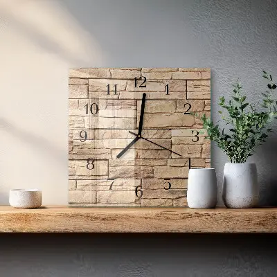 Vierkante glas klok Klinker