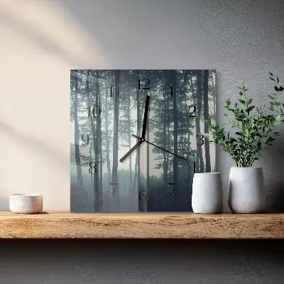 Moderne wandklok glas vierkant Nevelbos