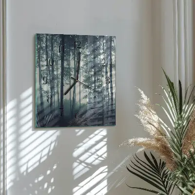 Moderne wandklok glas vierkant Nevelbos