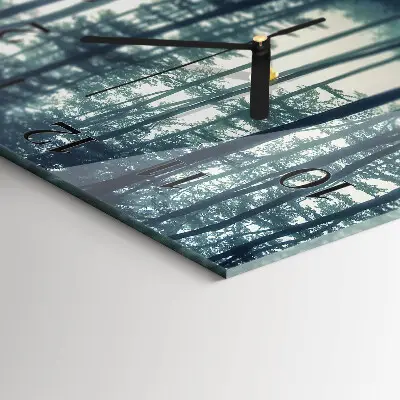 Moderne wandklok glas vierkant Nevelbos