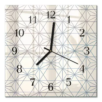 Vierkante glazen klok Geometrisch patroon