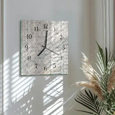 Vierkante glazen klok Geometrisch patroon