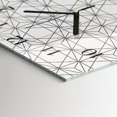 Vierkante glazen klok Geometrisch patroon