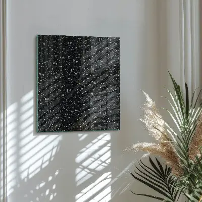 Moderne wandklok glas vierkant Waterdruppels