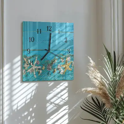 Decoratieve glazen klok vierkant Schatten van de zee