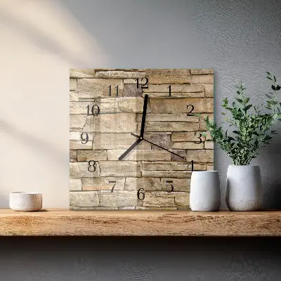 Decoratieve glazen klok vierkant Muur