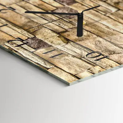 Decoratieve glazen klok vierkant Muur